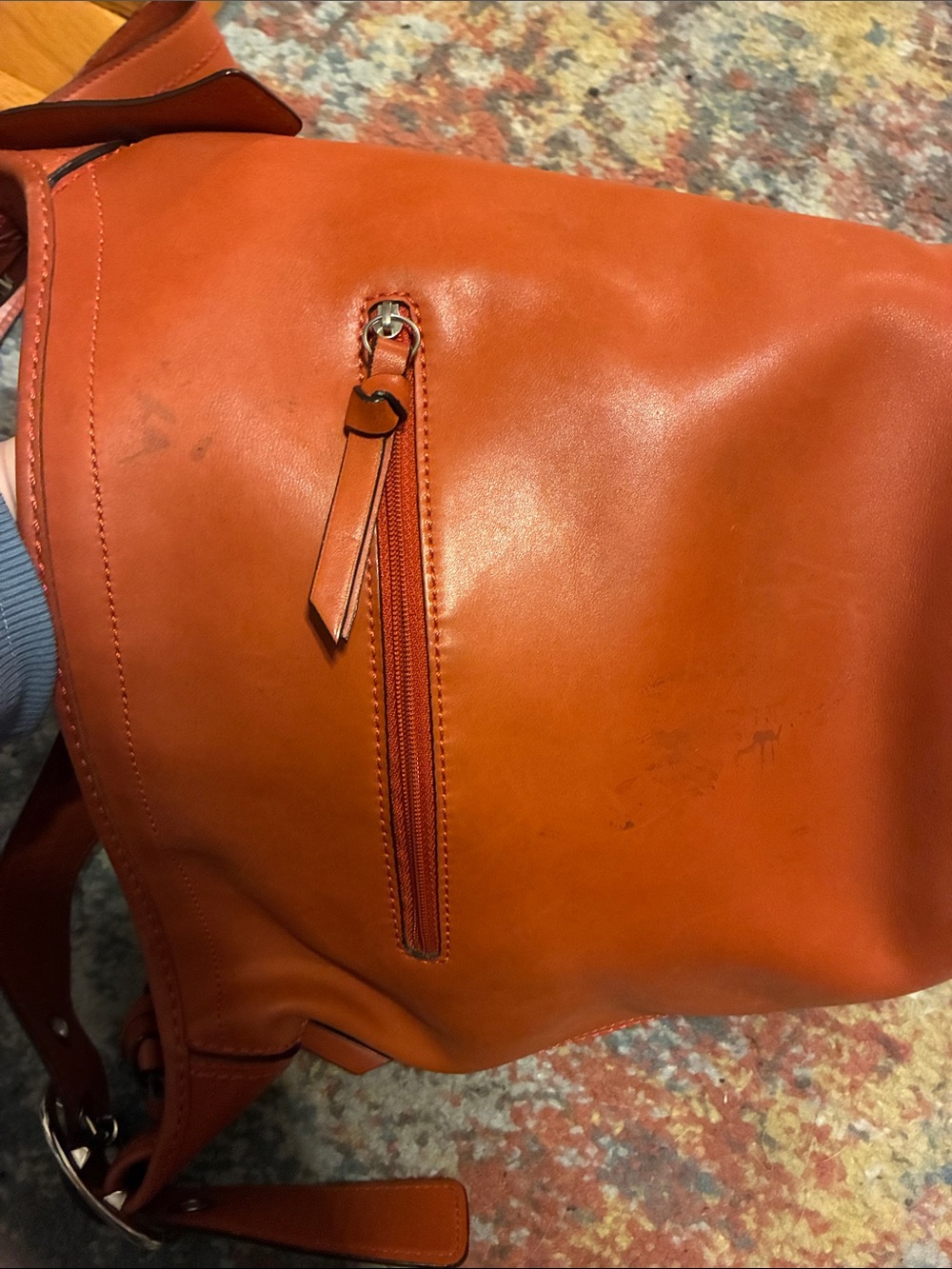 Coach F13353 MEDIUM Vintage Bleecker Rust Orange Leather Bucket Bag - Picture 8 of 10